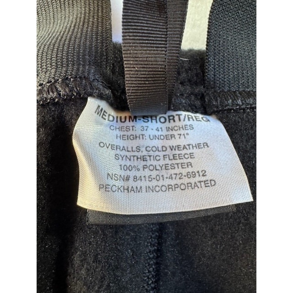 NWT US Army Fleece Coveralls Cold Weather Mountain Pro‎ GI By Polartec MED SHORT - Picture 4 of 12